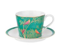Sara Miller Chelsea Collection Green Teacup & Saucer