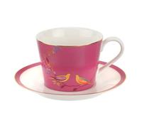 Sara Miller Chelsea Collection Pink Teacup & Saucer