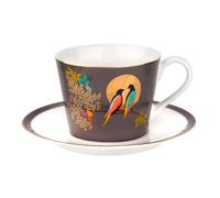 Sara Miller for Portmeirion Chelsea Cup and Saucer, Ceramic, Grey, 230 x 185 x 95 cm