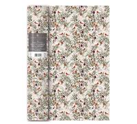Sara Miller Christmas Robin Recyclable Roll Wrap, 3 Metres x 70 cm, Botanical Festive Gift Wrapping Paper with Figs, Berries and Winter Foliage