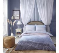 Sara Miller Coastal Dawn Blue-Blush Duvet Cover Set With Pillowcases Reversible Bedding Set (King)