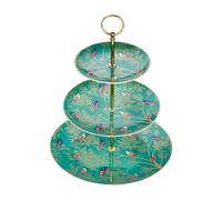 Sara Miller for Portmeirion Chelsea 3 Tier Cakestand-Green, Ceramic, 280 x 280 x 60 cm