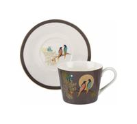 Sara Miller for Portmeirion Chelsea Cup and Saucer, Ceramic, Grey, 230 x 185 x 95 cm