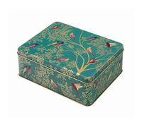 Elite Gift Boxes Sara Miller - Green Birds Deep Rectangular Tin
