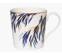 Sara Miller London Anniversary Mug, Feather Tail Embellished with 22-Carat Gold Detailing