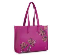 Sara Miller London Box Tote, Women's Bag for Work, Travel, Laptop, Large Shoulder Handbag with Clasp Closure, Botanic Pink