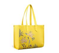 Sara Miller London Box Tote, Women's Bag for Work, Travel, Laptop, Large Shoulder Handbag with Clasp Closure, Botanic Yellow