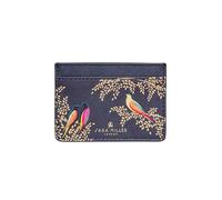 Sara Miller London Credit Card Holder, Women's Slim Wallet, Holds up to 4 Cards, Faux Leather, Smoky Blue Birds