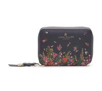Sara Miller London Credit Card Holder, Women's Slim Wallet, Holds up to 6 Cards, Zipper Pocket, Faux Leather, Ditsy Floral Navy Blue