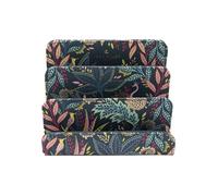 Sara Miller London Desk Organiser - Dark Botanical Print, Multi-Compartment Desktop File & Letter Holder