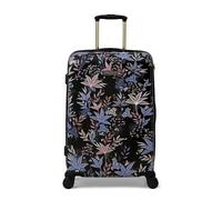 Sara Miller London Hardside Luggage, 4 Wheel Trolley Spinner, Medium 67 x 25 x 42 cm, Botanic Black