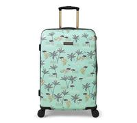 Sara Miller London Hardside Luggage, 4 Wheel Trolley Spinner, Medium 67 x 25 x 42 cm, Ostrich Mint Green