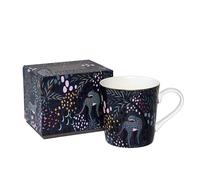 Sara Miller London Midnight Leopard Mug Featuring 22-Carat Gold Detailing