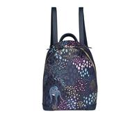 Sara Miller London Mini Backpack for Women, Casual Daypack for Daily Use and Travel, Midnight Leopard Blue