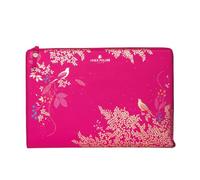 Sara Miller London Padded Document Holder, Laptop Sleeve, Zipper Pouch, Medium, Chelsea Pink Birds