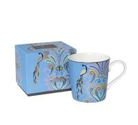 Sara Miller London Peacock Feligree Mug Featuring 22-Carat Gold Detailing