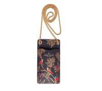 Sara Miller London Phone Crossbody Pouch, Wallet with Card Holders, Women's Travel Bag with Chain Strap, Smoky Blue Birds