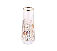 Sara Miller SM79260-XD Portmeirion Small stem vase Chelsea Collection Bird in Tree, Porcelain, Multicolor