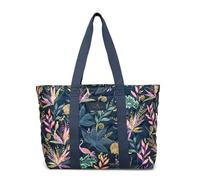 Sara Miller London Quilted Travel Collection - Oversized Tote Bag for Women, Large Capacity Handbag, Snap Closure, Botanic Paradise