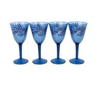 Sara Miller London Sara Miller By Navigate Set Of 4 Decorated Wine Glasses