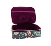 Sara Miller London Savannah Faux Leather Tech Organiser Case - Travel Cable & Cord Storage Bag for Charger, Power Bank, USB, AirPods - Soft Velvet Lining, Zip Closure, 200x150x65mm