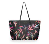 Sara Miller London Tote, Women's Bag for Work, Travel, Laptop, Shoulder Handbag with Zipper Closure, Large, Black Bamboo