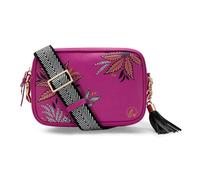 Sara Miller London Women's Crossbody Bag, Camera Travel Purse with Zipper Closure, Botanic Pink