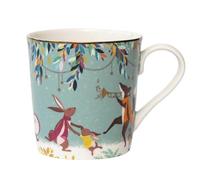 Sara Miller London Woodland Tales Mug, Merry Band, Green