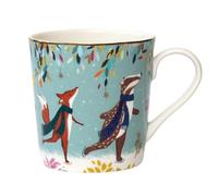 Sara Miller London Woodland Tales Mug, Skaters, Green