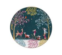 Sara Miller London Woodland Tales Serving Plate, Deer & Robin, Green