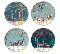 Sara Miller Woodland Tales Collection Set of 4 Plates