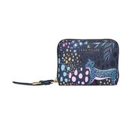Sara Miller London Zip Around Wallet, Women's Purse Clutch, Coin Pocket and Card Holder, Faux Leather, Small, Midnight Leopard Blue