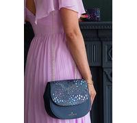 Sara Miller Midnight Leopard Half Moon Crossbody Bag Leopard