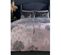 Sara Miller Pagoda Garden 100% Cotton Sateen 220 Thread Count Duvet Cover Set Pink