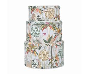 Sara Miller Palm Garden Set of 3 Round Cake Tins