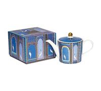 Sara Miller Portmeirion India SMII78923-XG - Teapot - Lattice Windows, Indigo