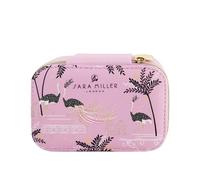 Sara Miller Savannah Faux Leather Pink Travel Jewellery Case
