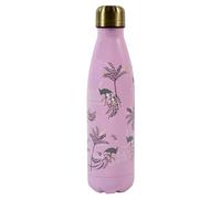 Sara Miller Savannah Pink Stainless Steel Water Bottle, height 26.5cm with screw top lid, keeps drinks cold or hot