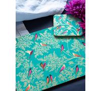 Sara Miller Set of 4 Bird Placemats Green