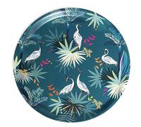 Sara Miller - Teal Heron Birch Wood Tray 380 mm (d)