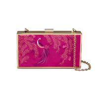 Sara Miller Velvet Clutch Bag - Anniversary Collection - Elegant Bird Print - 824453 - 5060388017705