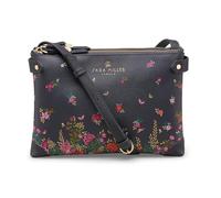 Sara Miller Women's Crossbody, Dual Compartment Purse with Zipper Closure, Adjustable Straps for Cross Body or Shoulder Bag, Ditsy Floral Navy Blue