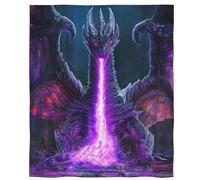 SARA NELL Dragon Breath Throw Blanket, Purple Dragon, Cool Fire Gifts for Adults/Men/Women/Teens/Kids/Boys, Plush Throw, 60"x50"
