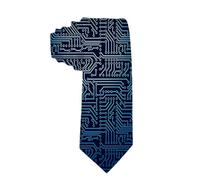 SARA NELL Man Custom Print Ties Circuit Board Navy Novelty Necktie For Men Personalized Gift Neckties