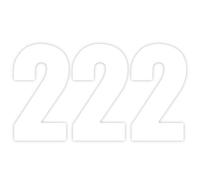 Sara Prints Pack of 3 Plain Wheelie Bin Number2 Self Adhesive Waterproof Vinyl Stickers Ideal for Out door Wheelie Bins Dustbins Garbage bins V1021 White