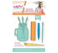 Sara Signature Crafty Fun-Stamp & Die Set-Tools of The Trade, Silver, 1.8" x 3"