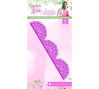 Sara Signature Garden of Love-Metal Die-Delicate Lace Border, Silver, One Size