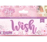 Sara Signature Rose Gold Collection-Metal Die-Wish, Silver, One Size