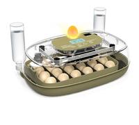 Saraaroom Egg Incubator with Automatic Turning & Temperature Control - 24 Eggs, Incubators with 360° Inspection Window for Hatching Chincken Quail Duck Pigeon, Easy to Use and Clean