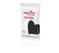 Saracino Sugar Paste Model Black Modelling Paste 250 g Gluten Free Made in Italy